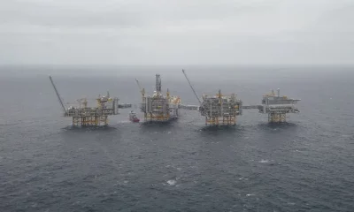 Offshore oil rigs in the North Sea