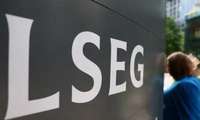 LSEG building exterior in London, close-up view.