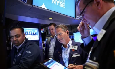 Traders working on New York Stock Exchange floor