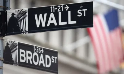 Wall Street and Broad Street signs in New York.