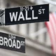 Wall Street and Broad Street signs in New York.