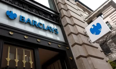 Barclays bank building exterior signage