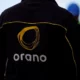 Orano jacket with logo and text