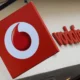 Vodafone storefront sign with logo