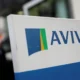 Aviva logo on white sign