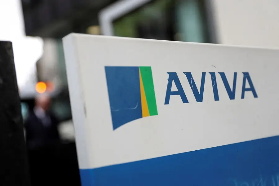 Aviva logo on white sign