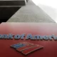 Bank of America signage on building exterior.