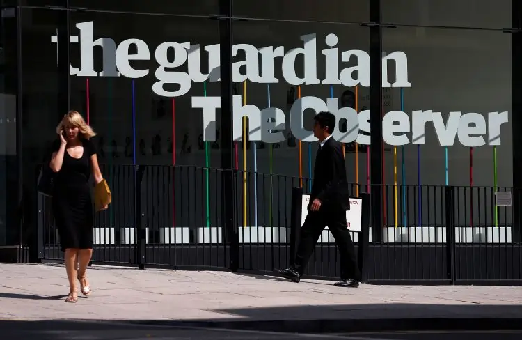 The Guardian and The Observer building entrance view.