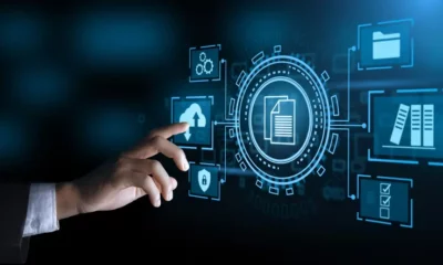 Digital document management interface with hand interaction