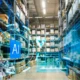 AI technology in a modern warehouse environment.