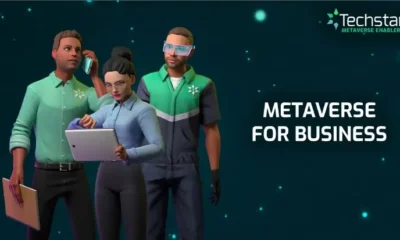 Metaverse business professionals collaboration concept art